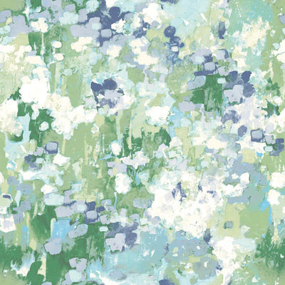 product image for Waverly Abstract Garden Peel & Stick Wallpaper in Blue by RoomMates 7