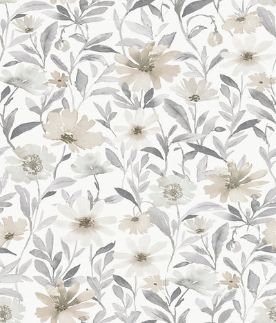 product image of sample flower market peel stick wallpaper in neutral by roommates 1 549