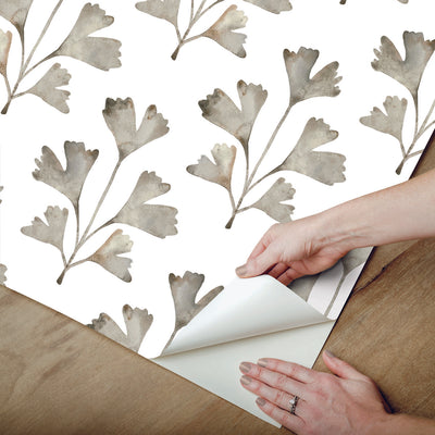 product image for Cat Coquillette Gingko Peel & Stick Wallpaper in Neutral 16