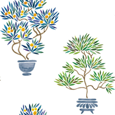 product image of Cat Coquillette Bonsai Peel & Stick Wallpaper in Green/Blue 545