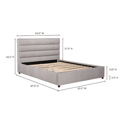 product image for Takio Queen Bed Light Grey 14 89