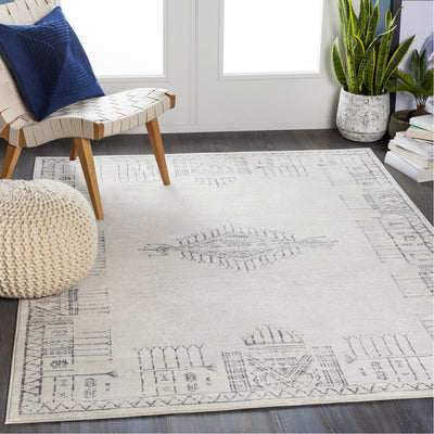 product image for Roma ROM-2346 Rug in Medium Gray & White by Surya 34