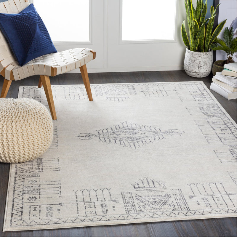 media image for Roma ROM-2346 Rug in Medium Gray & White by Surya 210