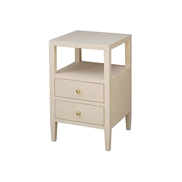 media image for roscoe two drawer side table in natural grasscloth design by bd studio 1 296