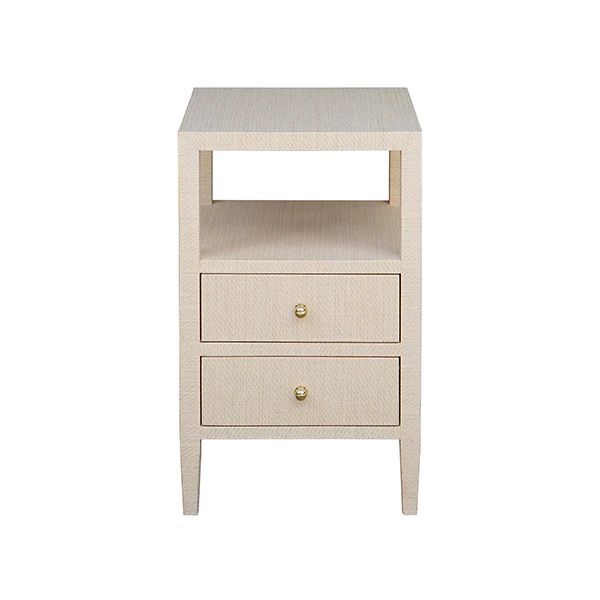 media image for roscoe two drawer side table in natural grasscloth design by bd studio 2 261
