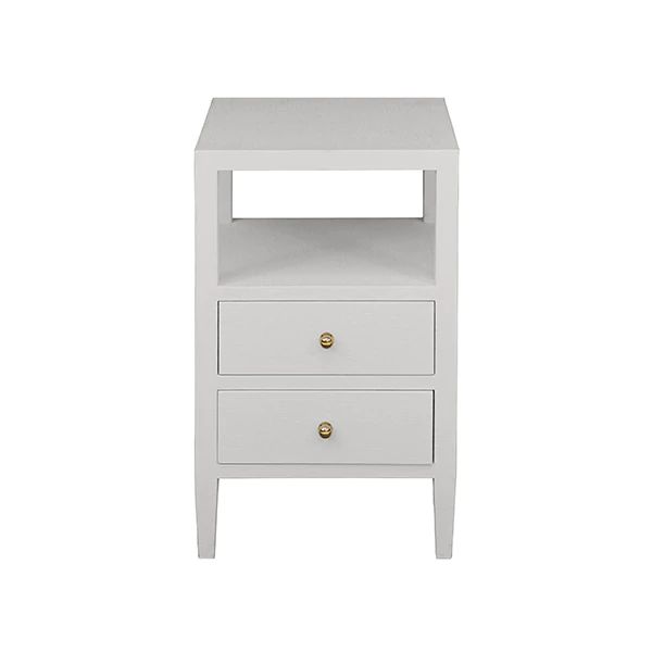 media image for roscoe two drawer side table in white linen design by bd studio 2 297