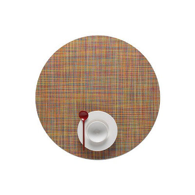 product image for mini basketweave round placemat by chilewich 100408 002 5 17