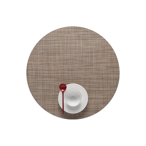 media image for mini basketweave round placemat by chilewich 100408 002 14 266