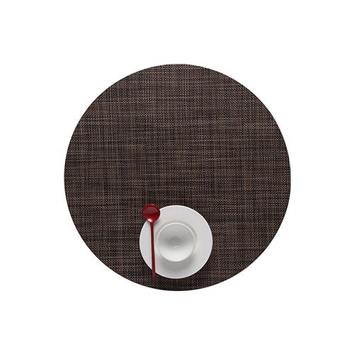 media image for mini basketweave round placemat by chilewich 100408 002 7 295