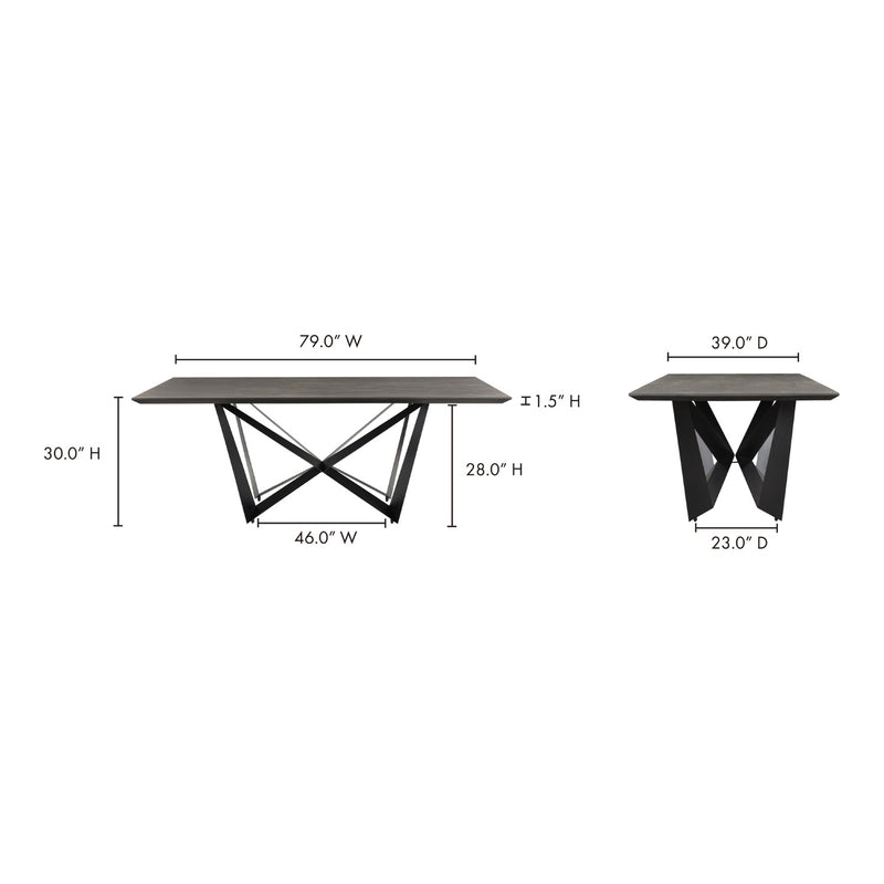 media image for Brolio Dining Table Charcoal 12 295