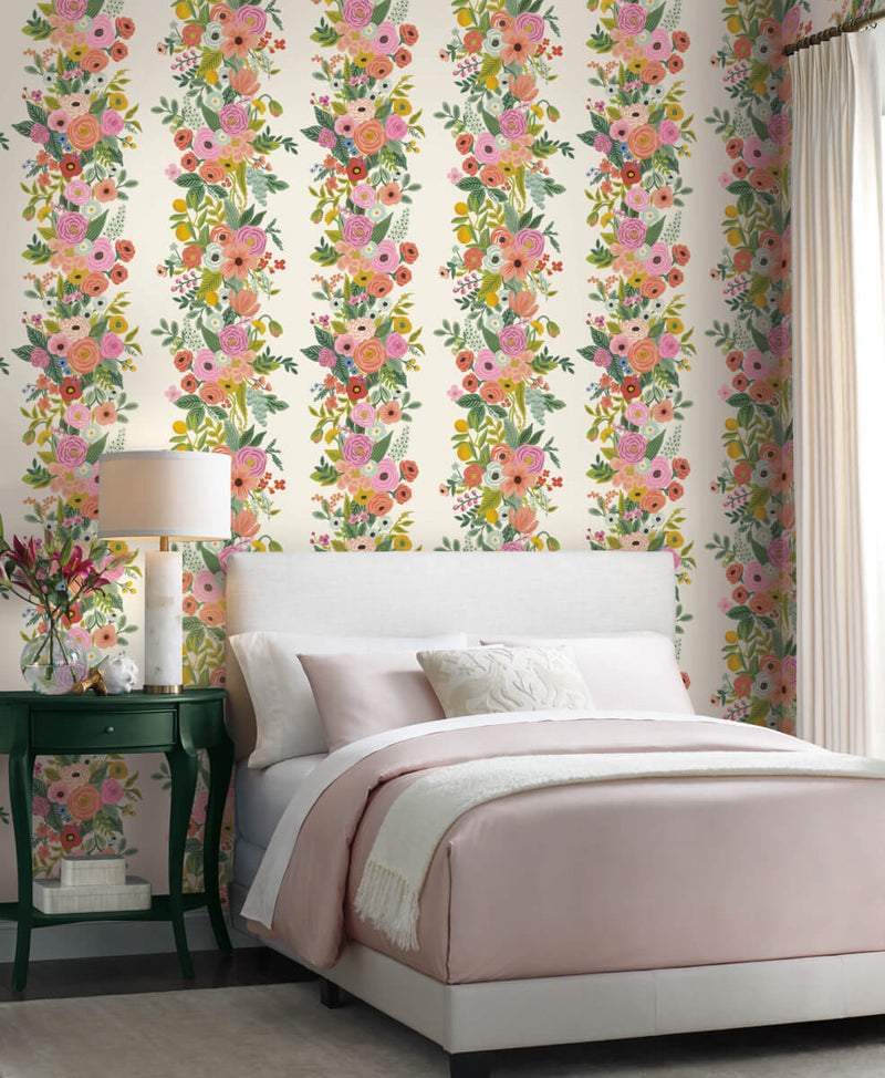 media image for Garden Party Trellis Wallpaper in Rose Multi from the Rifle Paper Co. 2nd Edition by York Wallcoverings 298