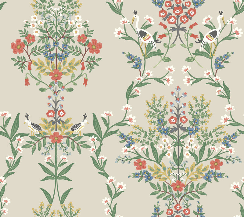 media image for Luxembourg Wallpaper in Linen Multi from the Rifle Paper Co. 2nd Edition by York Wallcoverings 254