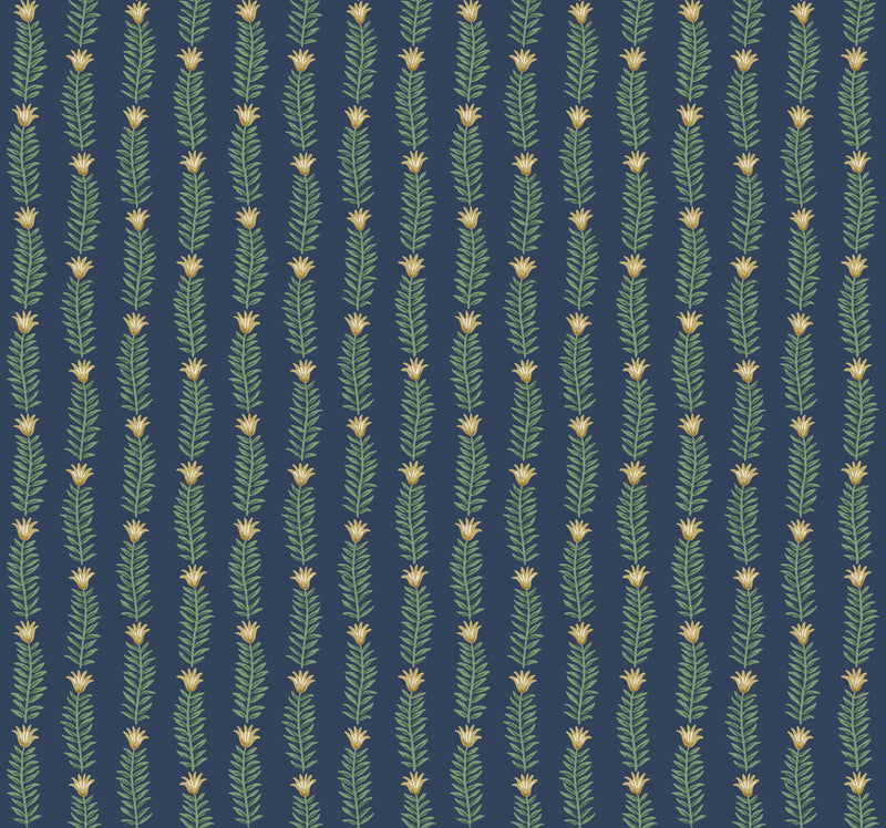 media image for sample eden wallpaper in navy from the rifle paper co 2nd edition by york wallcoverings 1 270