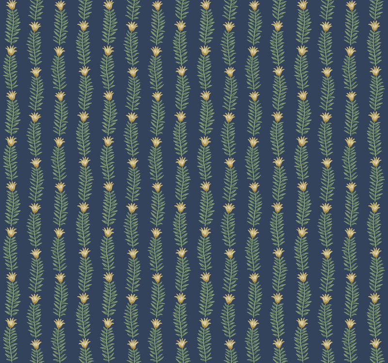 media image for sample eden wallpaper in navy from the rifle paper co 2nd edition by york wallcoverings 1 270