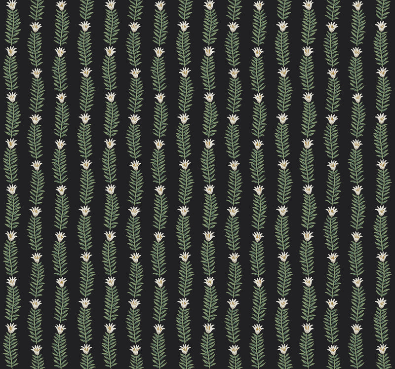 media image for sample eden wallpaper in black from the rifle paper co 2nd edition by york wallcoverings 1 28