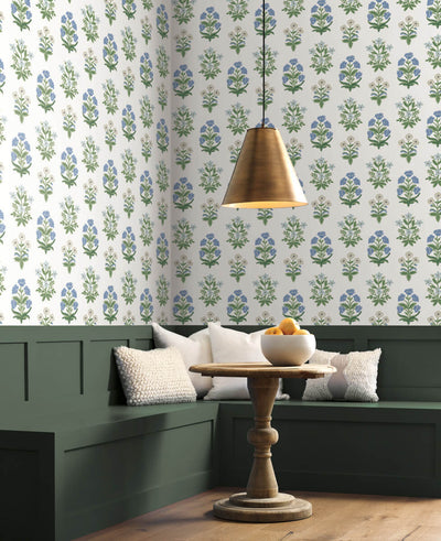 product image for Mughal Rose Wallpaper in Indigo from the Rifle Paper Co. 2nd Edition by York Wallcoverings 81