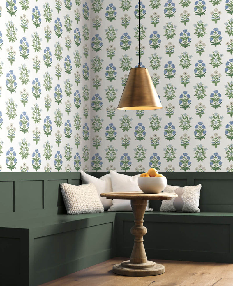 media image for Mughal Rose Wallpaper in Indigo from the Rifle Paper Co. 2nd Edition by York Wallcoverings 246