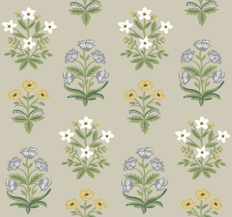 media image for Mughal Rose Wallpaper in Linen from the Rifle Paper Co. 2nd Edition by York Wallcoverings 28
