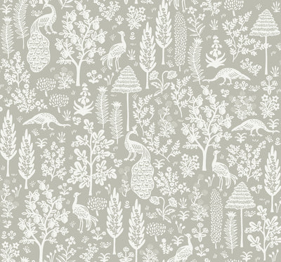 product image for Menagerie Toile Wallpaper in Grey/White from the Rifle Paper Co. 2nd Edition by York Wallcoverings 92