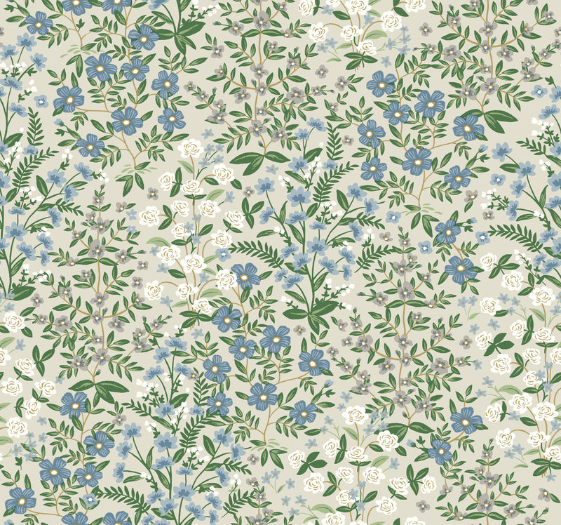 media image for sample wildwood garden wallpaper in linen from the rifle paper co 2nd edition by york wallcoverings 1 284