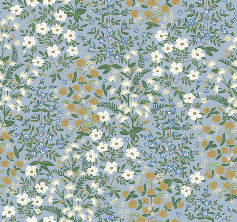 media image for Wildwood Garden Wallpaper in Blue from the Rifle Paper Co. 2nd Edition by York Wallcoverings 217
