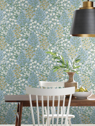 product image for Wildwood Garden Wallpaper in Blue from the Rifle Paper Co. 2nd Edition by York Wallcoverings 66
