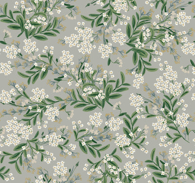 product image of sample cornflower wallpaper in grey from the rifle paper co 2nd edition by york wallcoverings 1 570