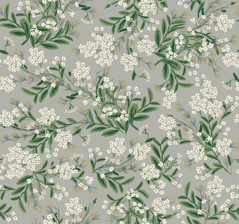 media image for sample cornflower wallpaper in grey from the rifle paper co 2nd edition by york wallcoverings 1 281