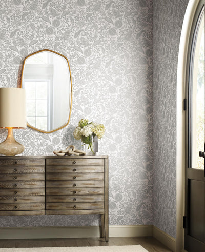 product image for Pomegranate Wallpaper in White/Silver from the Rifle Paper Co. 2nd Edition by York Wallcoverings 83