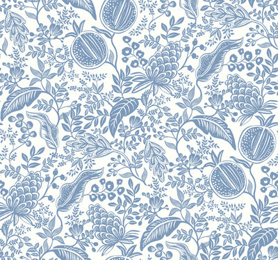 product image of Pomegranate Wallpaper in White/Blue from the Rifle Paper Co. 2nd Edition by York Wallcoverings 558
