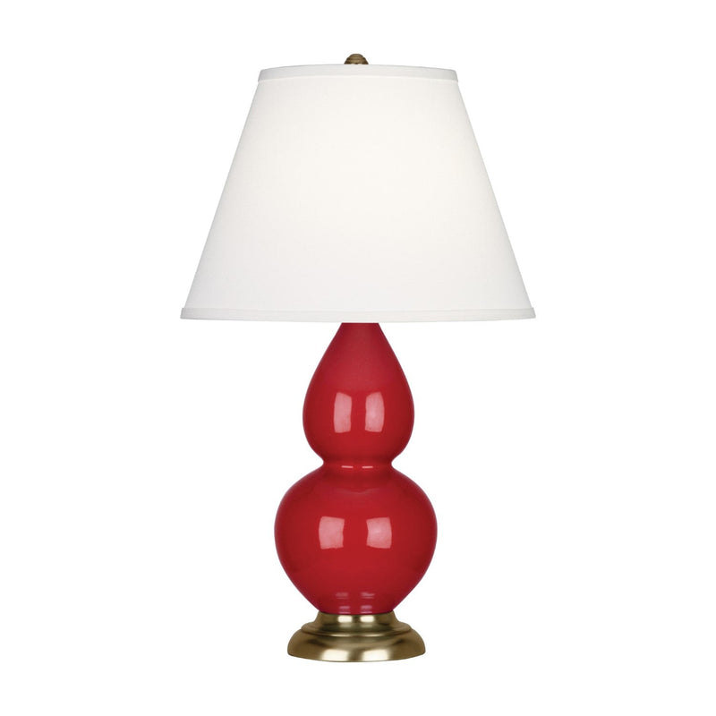 media image for ruby red glazed ceramic double gourd accent lamp by robert abbey ra rr10 2 23