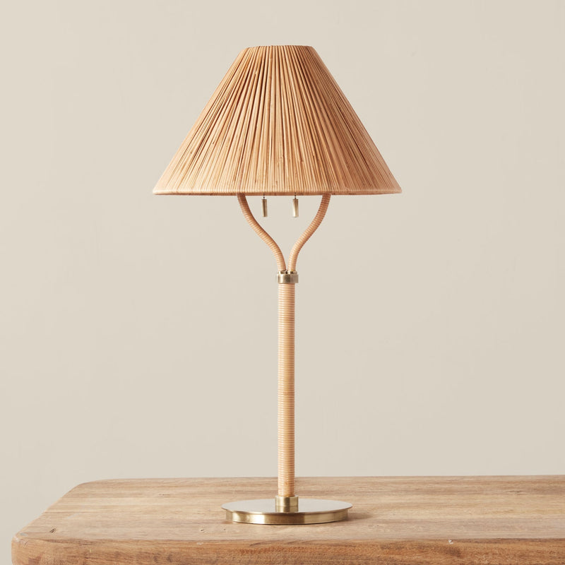 media image for rattan on rattan table lamp by woven rrtl na 1 248