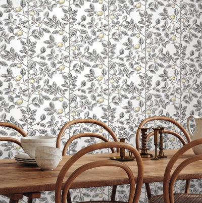 product image for Limoncello Toile Wallpaper in Black 88