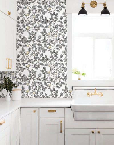 product image for Limoncello Toile Wallpaper in Black 38