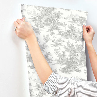 product image for Campagne Toile Wallpaper in Grey 40