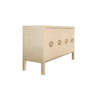 product image for four door buffet with antique brass circle hardware by bd studio ii rue nat 4 41