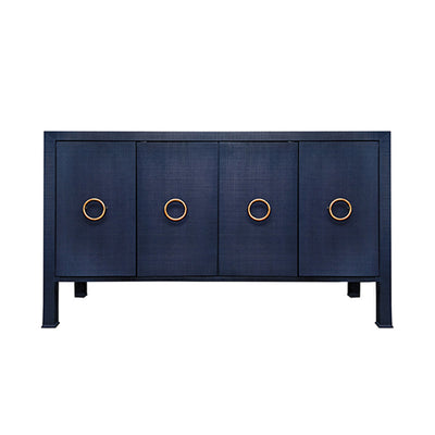 product image for four door buffet with antique brass circle hardware by bd studio ii rue nat 2 51