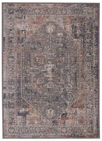 product image for Valle Medallion Rug in Gray & Cream 20
