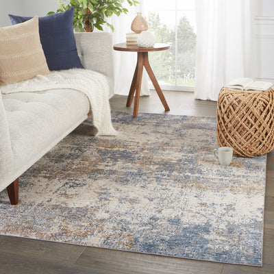 product image for Eastvale Abstract Rug in Blue & Tan 2