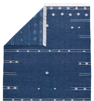 product image for Calli Indoor/Outdoor Geometric Blue & White Rug by Jaipur Living 33