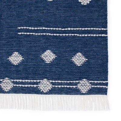 product image for Calli Indoor/Outdoor Geometric Blue & White Rug by Jaipur Living 61