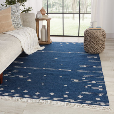 product image for Calli Indoor/Outdoor Geometric Blue & White Rug by Jaipur Living 53