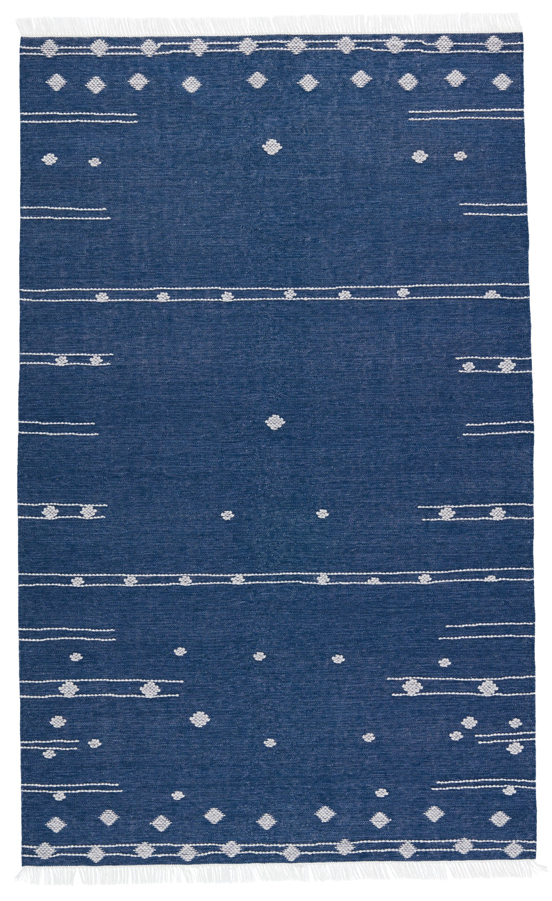 media image for Calli Indoor/Outdoor Geometric Blue & White Rug by Jaipur Living 279