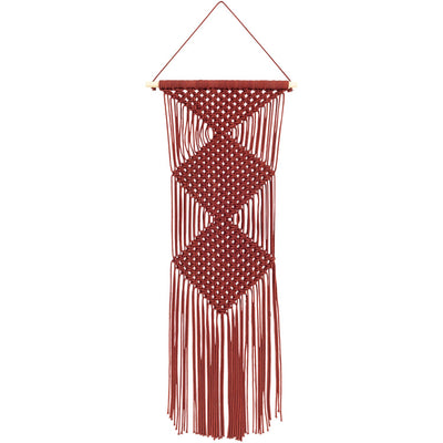 product image of Azra RZA-1003 Macrame Wall Hanging in Dark Red by Surya 576
