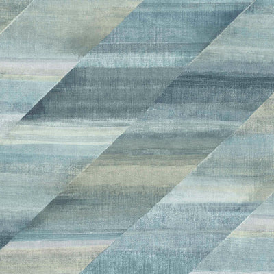 product image of Rainbow Diagonals Wallpaper in Steel Blue and Stone from the Boho Rhapsody Collection by Seabrook Wallcoverings 540