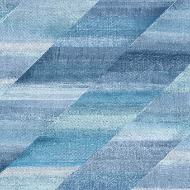 media image for Rainbow Diagonals Wallpaper in Washed Denim and Cerulean from the Boho Rhapsody Collection by Seabrook Wallcoverings 265