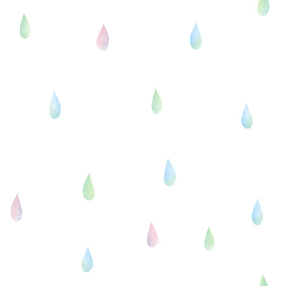 product image of Raindrops Wallpaper in Pink, Blue, and Green from the Day Dreamers Collection by Seabrook Wallcoverings 51