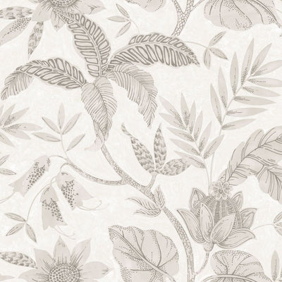product image for Rainforest Leaves Wallpaper in Ivory and Daydream Grey from the Boho Rhapsody Collection by Seabrook Wallcoverings 40