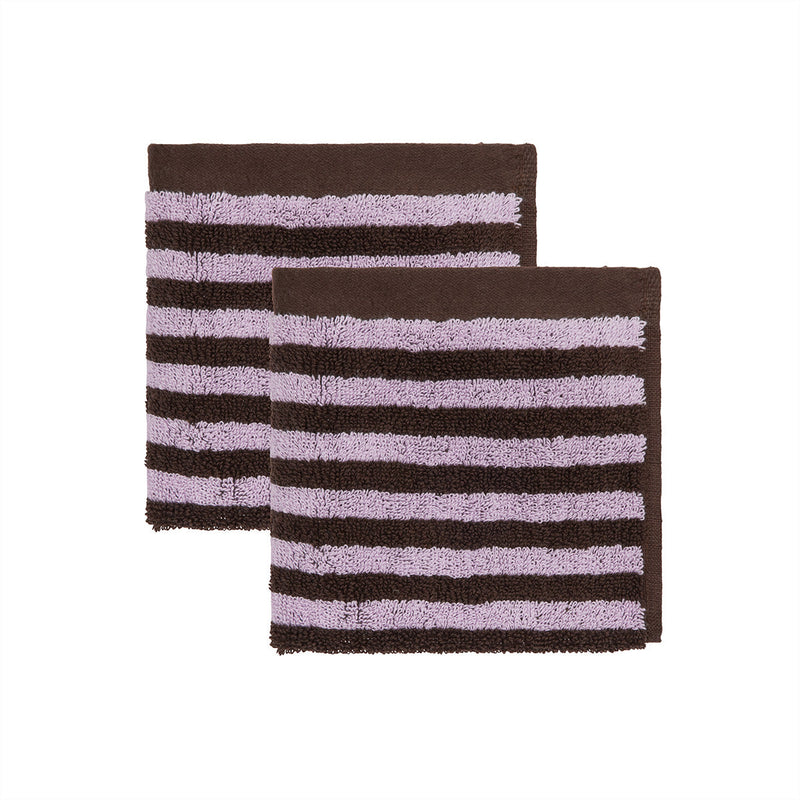 media image for raita wash cloth pack of 2 purple brown 1 236