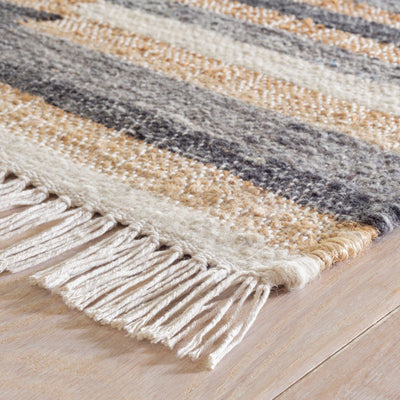 product image for ravel stripe black handwoven wool rug by dash albert da1930 1014 2 53